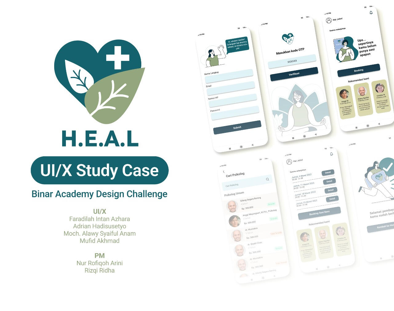H.E.A.L UIX Study Case (Preview only. Click the image for full version - Behance redirect)