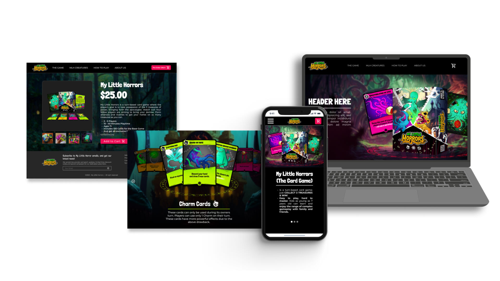 Website for MyLittleHorrors