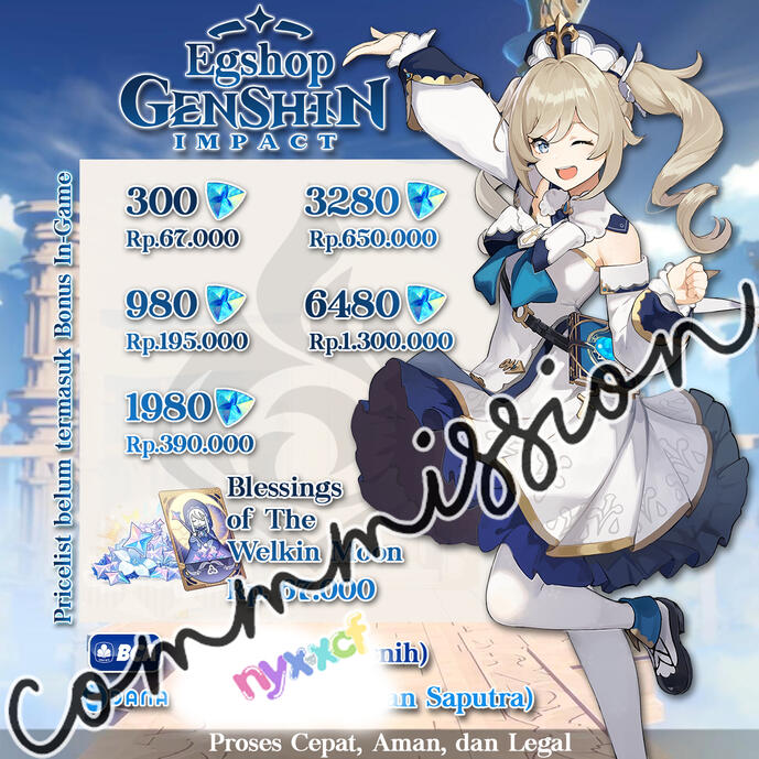 Egshop Genshin Catalogue (2021)